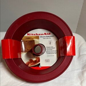 KitchenAid Red Silicone Tube Cake Pan - Nonstick Bakeware
